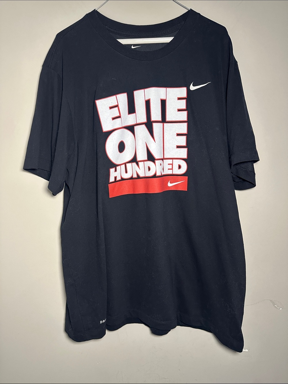 Nike Elite One Hundred drifit 2019 St. Louis MO Black White and Red Graphic